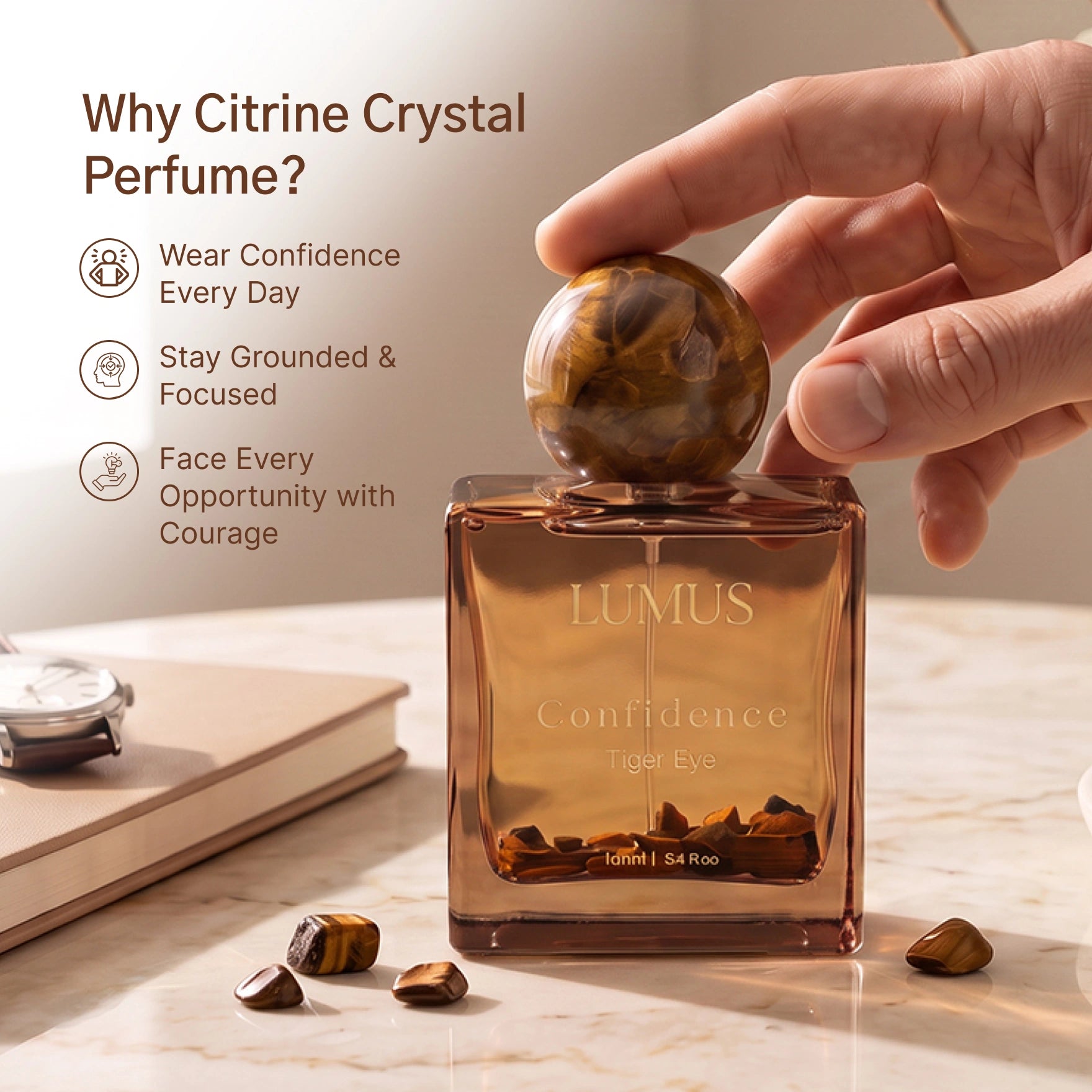Tiger Eye Crystal Perfume